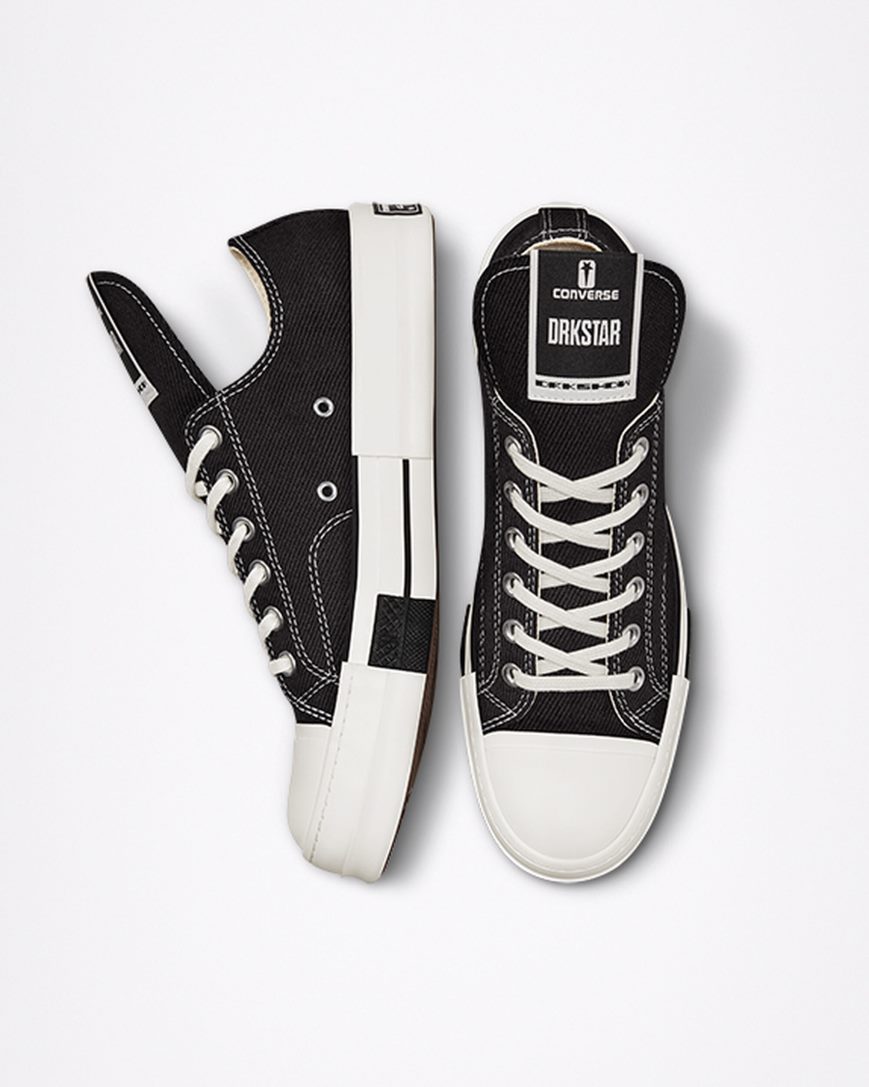 Men's Converse x DRKSHDW DRKSTAR Chuck 70 Low Top Shoes Black | AU E5341R